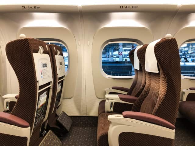 新幹線、グリーン車、座席